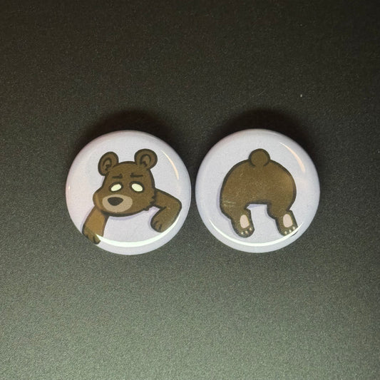 Stuck Critter Button Pin