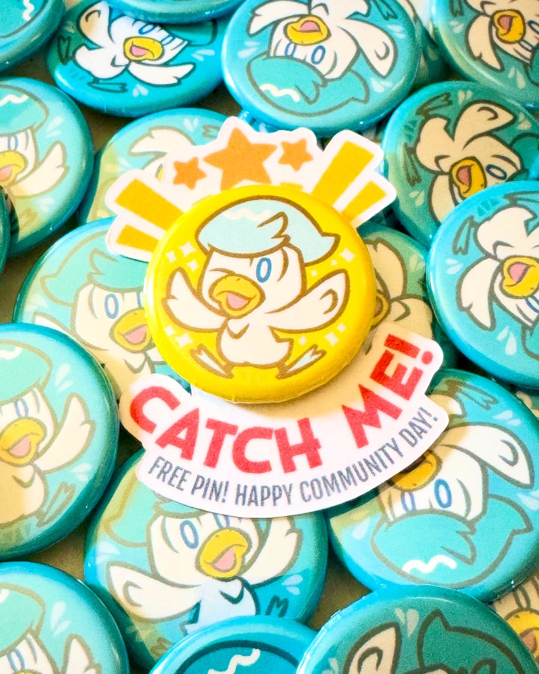 Quacky Duckling Button Pin