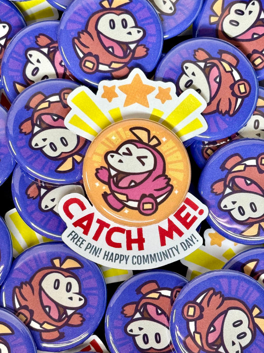 Fire Croc Button Pin