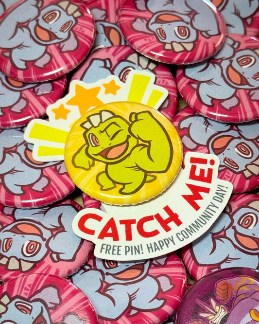 Macho Chop Button Pin