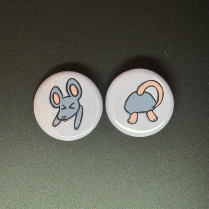 Stuck Critter Button Pin
