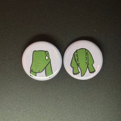 Stuck Critter Button Pin