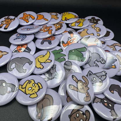 Stuck Critter Button Pin