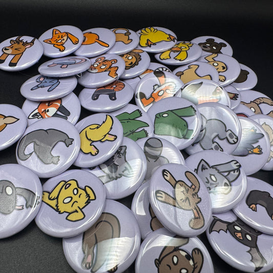 Stuck Critter Button Pin