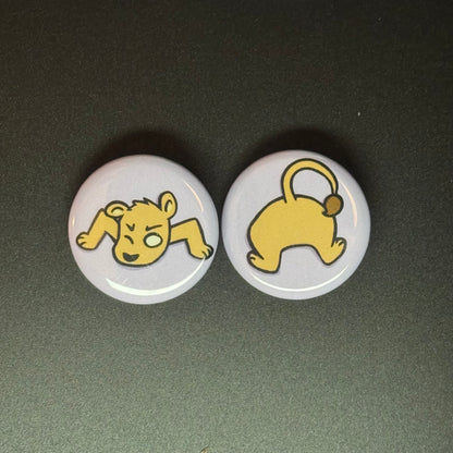 Stuck Critter Button Pin