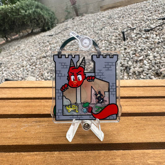 Dragon Castle Shaker Keychain