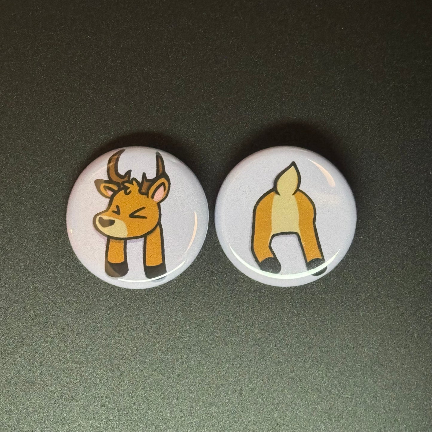 Stuck Critter Button Pin