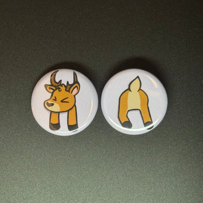 Stuck Critter Button Pin