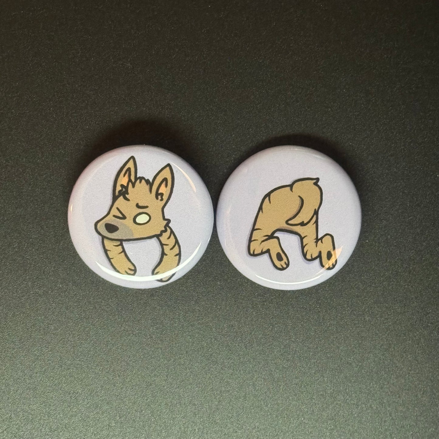 Stuck Critter Button Pin