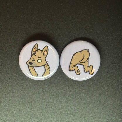 Stuck Critter Button Pin