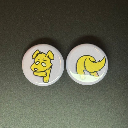 Stuck Critter Button Pin