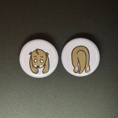 Stuck Critter Button Pin