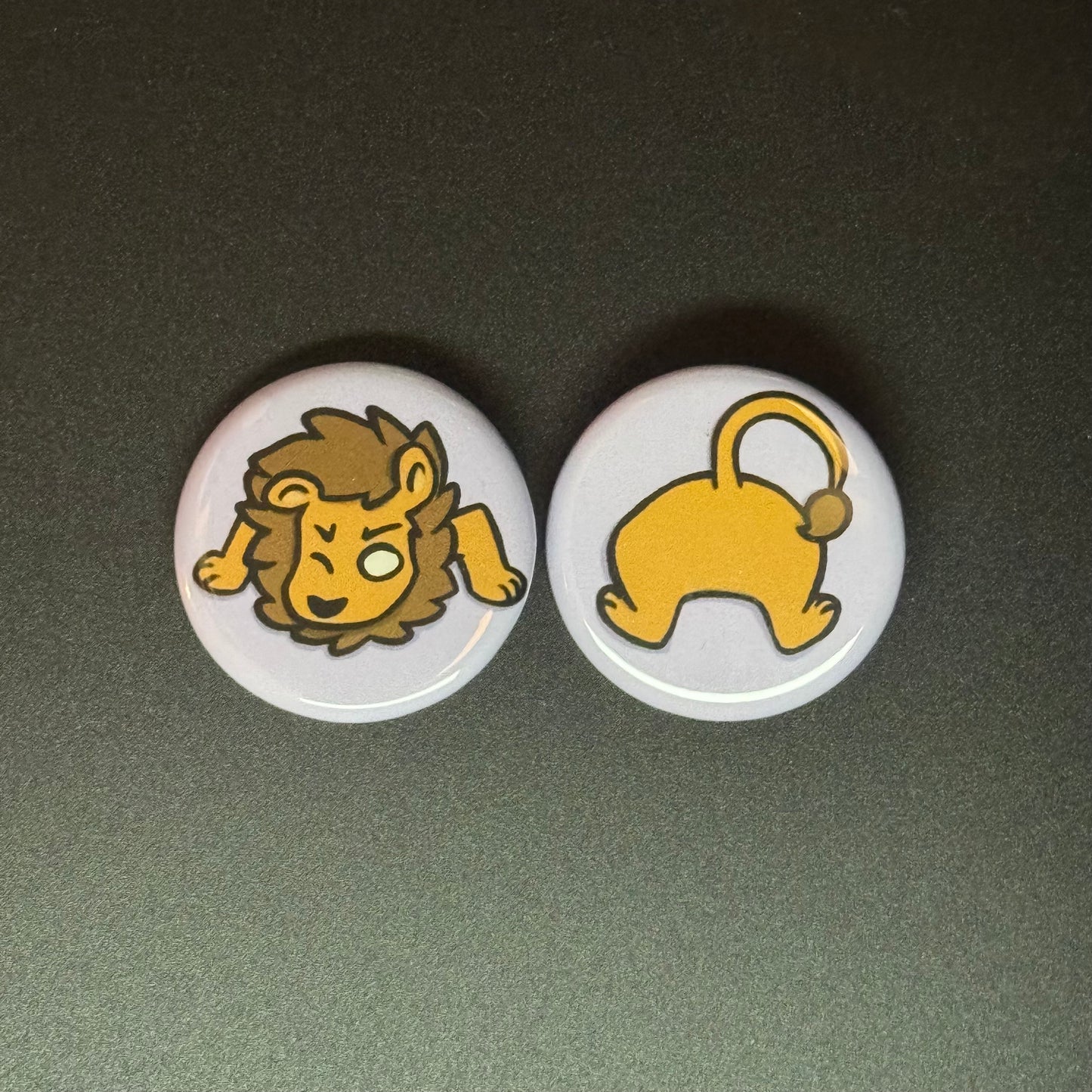Stuck Critter Button Pin