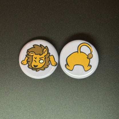 Stuck Critter Button Pin