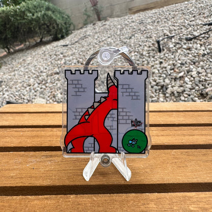 Dragon Castle Shaker Keychain