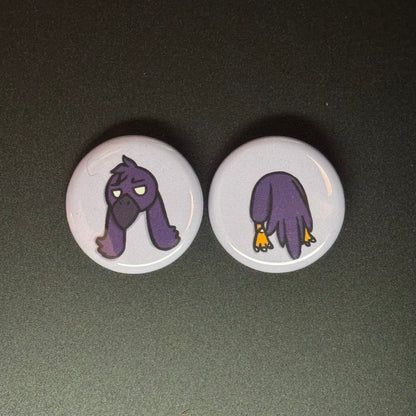 Stuck Critter Button Pin
