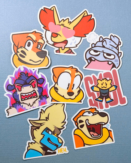 New Twitch Emotes Vinyl Sticker
