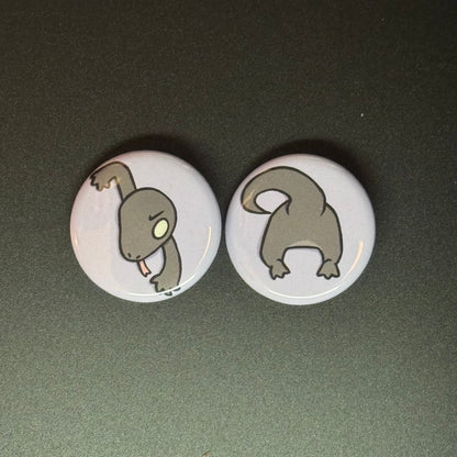Stuck Critter Button Pin