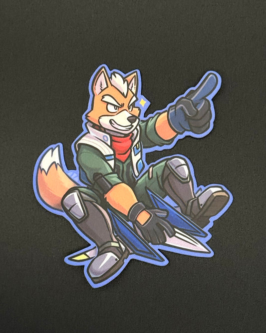 Space Fox Vinyl Sticker