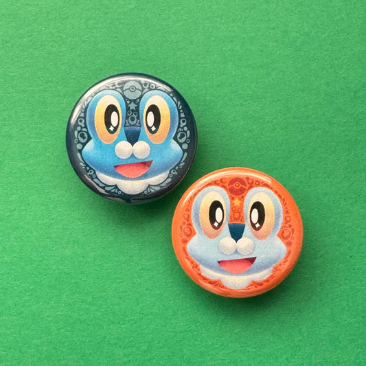 Bubble Frog Button Pin