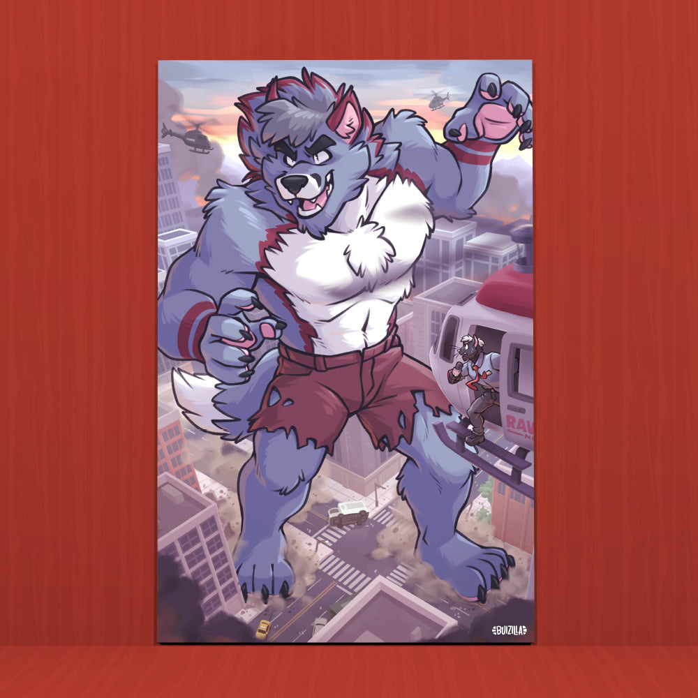 Macro Print - RAWR Kaiju