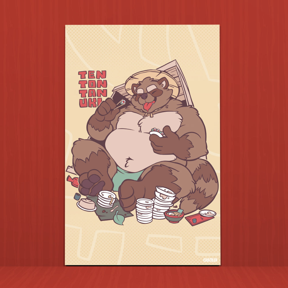 Macro Print - Ten Ton Tanuki