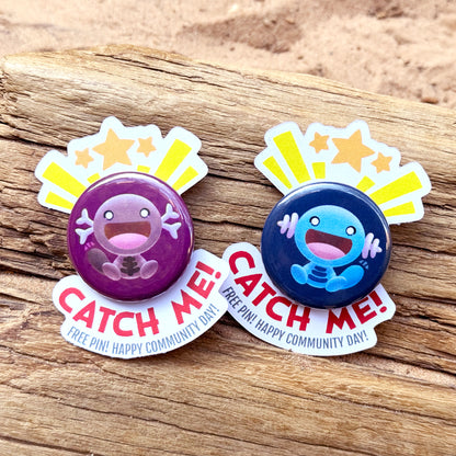 Grounded Fish Button Pin